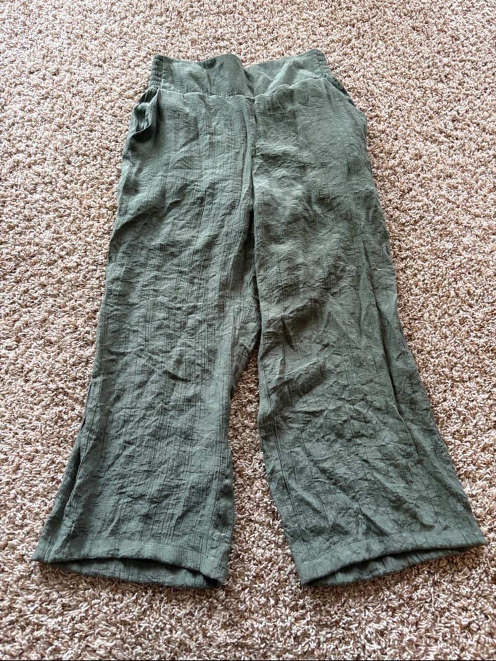 Nanette Lepore Olive Green Elastic Waist Pants - L